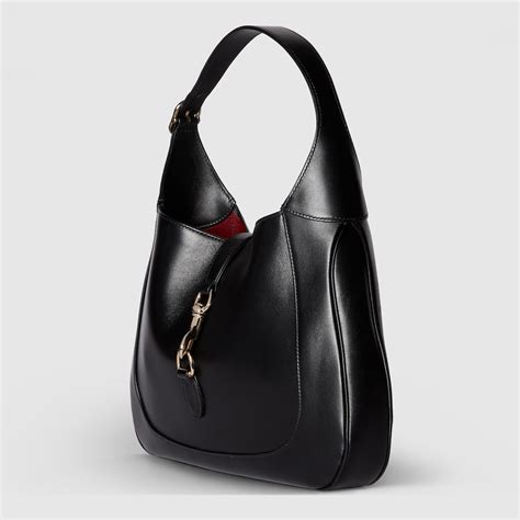 borsa gucci jackie bag rebelle nera|Borsa a spalla Gucci Jackie misura media in pelle nera .